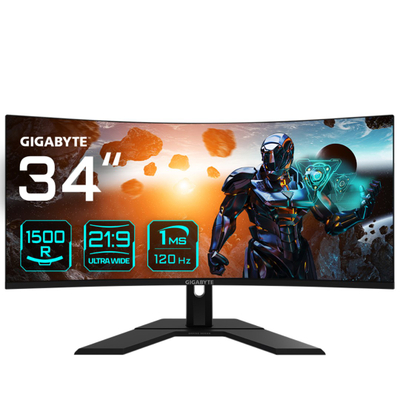 Monitor gaming i harkum GIGABYTE GS34WQC, 34\", WQHD 3440 x 1440, 120Hz, i zi