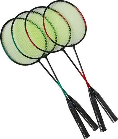 Set badminton Techman për 4 veta, 2 toptha, çelik