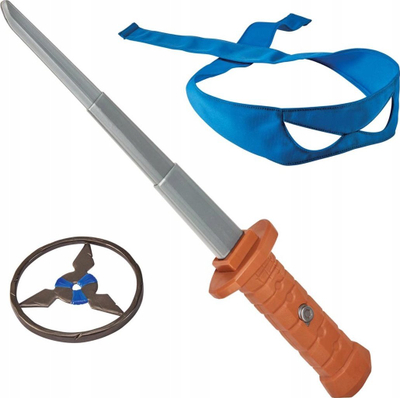 Set roleplay Teenage Mutant Ninja Turtles Ninja Reveal Leonardo, me shpatë dhe maskë blu
