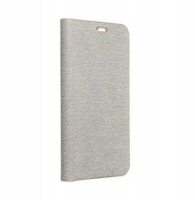 Futrollë tip libër Vennus për Xiaomi Redmi 14C, lëkurë ekologjike, me magnet, argjend