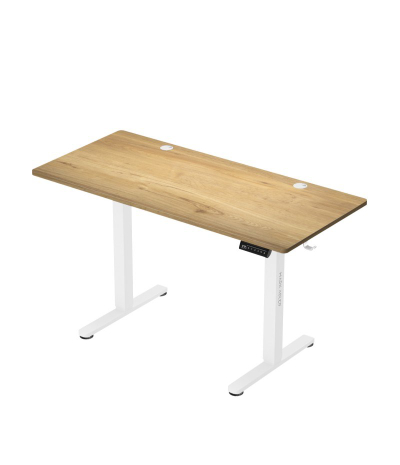 Tavolinë elektrike MA Leader 7.0 Craft, lartësi e rregullueshme, 140x70cm, e bardhë me dru