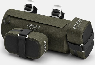 Çantë timoni Brooks Scape Handlebar Pouch, 3L, e papërshkueshme nga uji, jeshile mud