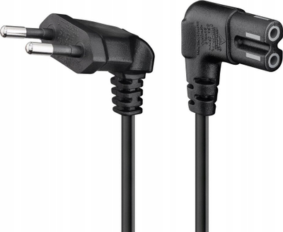 Kabllo rryme Hama, prizë Europlug në C7, 1 m, 2x0.75 mm², e zezë
