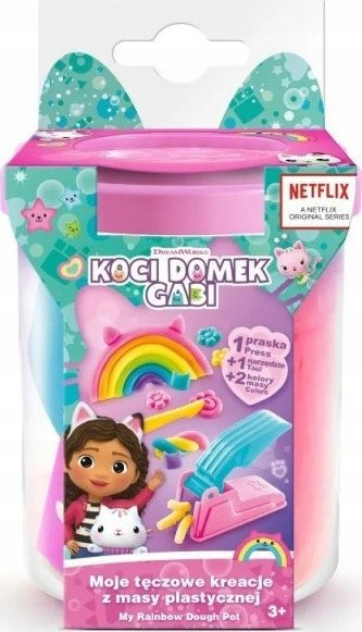 Set modelimi My Rainbow Creations Gabby's Dollhouse Pink Cup 60062 Epee, filxhan me masë modeluese, rozë
