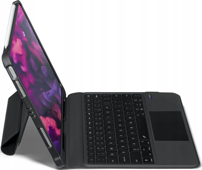 Mbështjellës me tastierë Laut për iPad 10th Gen 2022, touchpad, i zi