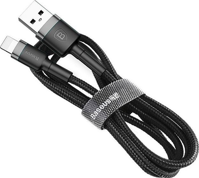 Kabllo Baseus Kelvar Iphone 1.5A , Lightning dhe USB, 2 m ,e zezë