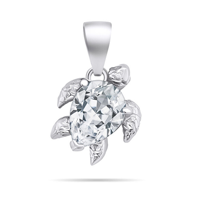 Set varëse dhe vathë Brilio Silver Turtle SET233W, në formë breshke, me zirkone, i argjendtë