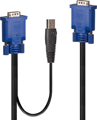 Kabllo KVM USB Lindy, 1m, VGA 1920x1200, gri