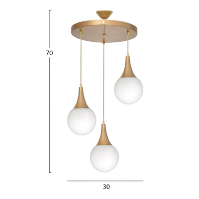 Llambë tavani 3-drita 30×75 cm (HM7516.02)