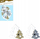 Stoli pemë Krishtlindjes MFP, 4cm, set dekorativ, ari edhe argjend