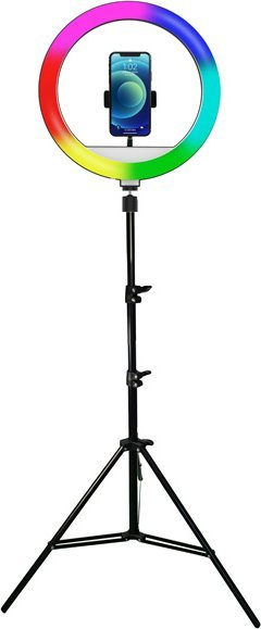 Ring llampë Powerton WPRL2RGB, 13\", LED RGB, me tripod