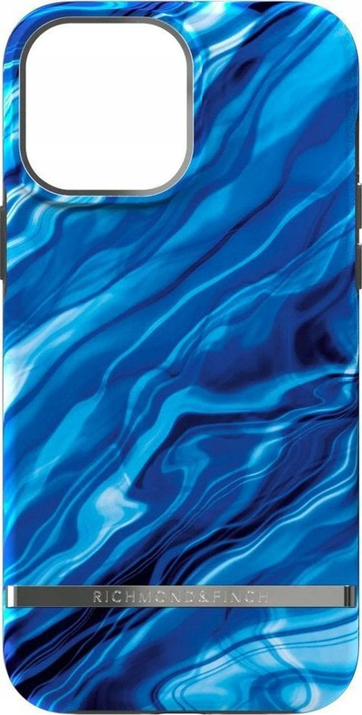 Kapotë telefoni Richmond &amp; Finch Blue Waves, për iPhone 14 Pro Max, plastike e fortë, blu shumëngjyrëshe