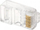 Prizë modulare rrjeti RJ45 Cat6, 8P8C, set 100 copë, transparente