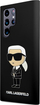 Maskë mbrojtëse Karl Lagerfeld Liquid Silicone Ikonik NFT për Samsung Galaxy S24 Ultra, silikon i lëngshëm, e zezë