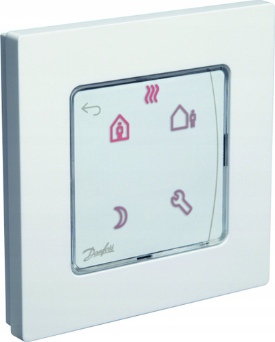 Termostat muri Danfoss IconT Programmable, për ngrohje nën dysheme, programues, i bardhë