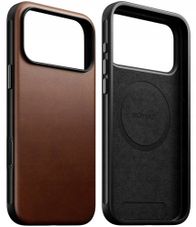 Mbështjellës telefoni Nomad Modern Leather Case për iPhone 17 Pro, lëkurë natyrale, kafe