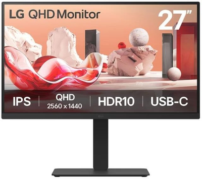 Monitor LG 27BA75QB, 27", QHD, 100Hz, i zi