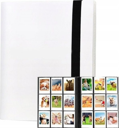 Album fotografish LoveInstant, 360 foto, për Instax Mini dhe Polaroid, i bardhë