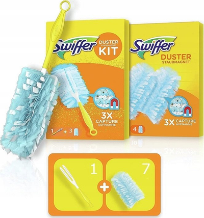 Set pastrimi pluhuri Swiffer Dust Magnet, dorezë + 7 copa, blu