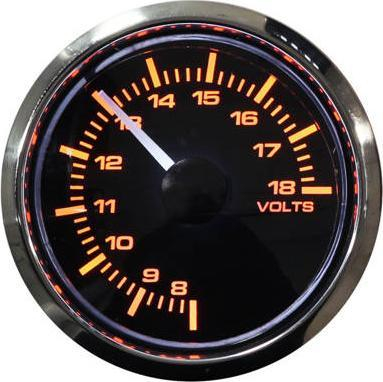 Matës voltazhi Auto Gauge STP2B, 52mm, 8–18V, i zi