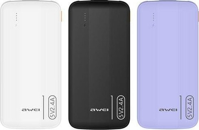 Powerbank Awei P20K, 10000mAh, 2x USB, i zi