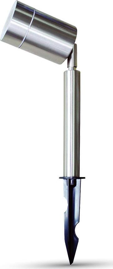 Spot kopshti V-TAC GU10, IP44, inox, ngjyrë argjendi