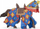 Figurë kali Papo Blue Fleur De Lys, plastikë, shumëngjyrëshe