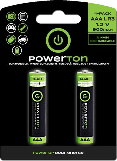 Set baterish Powerton AAA / R03, 900mAh, 2 copë