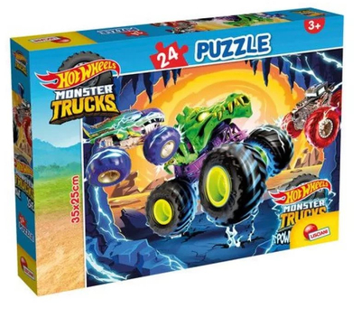 Puzzle Lisciani Hot Wheels, 24 copa, për kalamaj