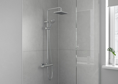 Set dushi Hansgrohe Vernis Shape 230 1 Jet 26286670, Showerpipe 112 cm, krom