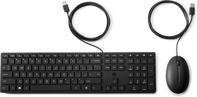 Set tastiere dhe mi HP 320MK, me kabllo USB, ngjyrë e zezë