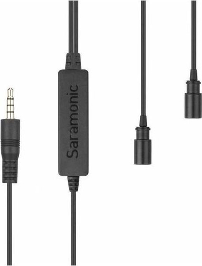 Mikrofon lavalier Saramonic LavMicro 2M, omnidireksional, me kabëll 6m, i zi