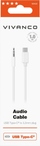 Kabllo audio Vivanco USB Type C në 3.5mm, 1m, e bardhë