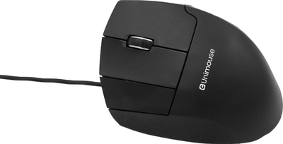 Maus ergonomik Contour Design Unimouse për mëngjarash, me kabllo, i zi