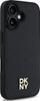 Futrollë telefoni DKNY Leather Repeat Pattern Case, MagSafe për iPhone 16, e zezë