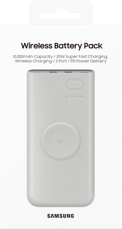 Power bank Samsung EB-U2510, 10000mAh, karikim wireless, bezhë