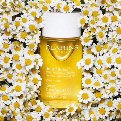 Vaj trupi Clarins Body Treatment Oil Relax, 100% me ekstrakte bimore, 100 ml