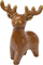 Figurë zbukuruese Krishtlindjesh Christmas Reindeer, qeramike, 14cm, jeshile
