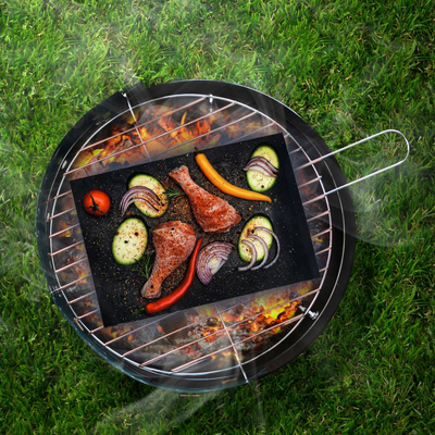 Tapet për skarë BBQ Tadar, set 3 copë, 33x40 cm, i zi