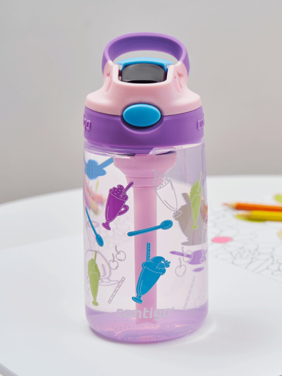 Shishe për kalamaj Contigo Easy Clean Strawberry Shake, 420 ml, pa BPA, shumëngjyrëshe