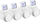 Set valvulash termostatike smart Honeywell Evohome THR0924HRT, wireless, me ekran dixhital, e bardhë