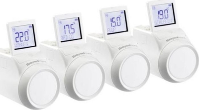 Set valvulash termostatike smart Honeywell Evohome THR0924HRT, wireless, me ekran dixhital, e bardhë