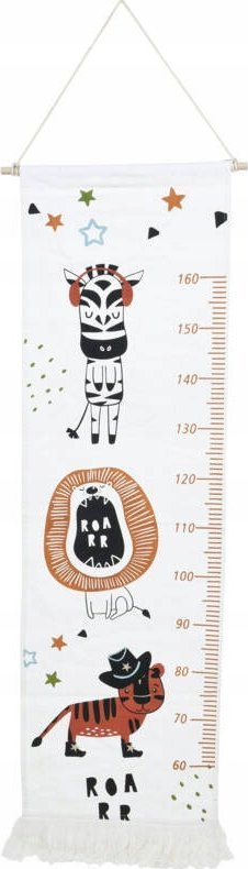 Grafik rritjeje për mur Home Styling Collection, tekstil me pupla, 40 x 140 cm