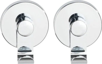Set grepash muri WENKO Vacuum Loc Irun, 2 copë, montim pa shpim, krom