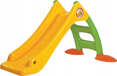 Rrëshqitëse kopshti për fëmijë, me shkallë, 110 cm, e verdhë