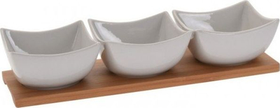 Set enë për grimësira, 30 x 10 cm, të bardhë