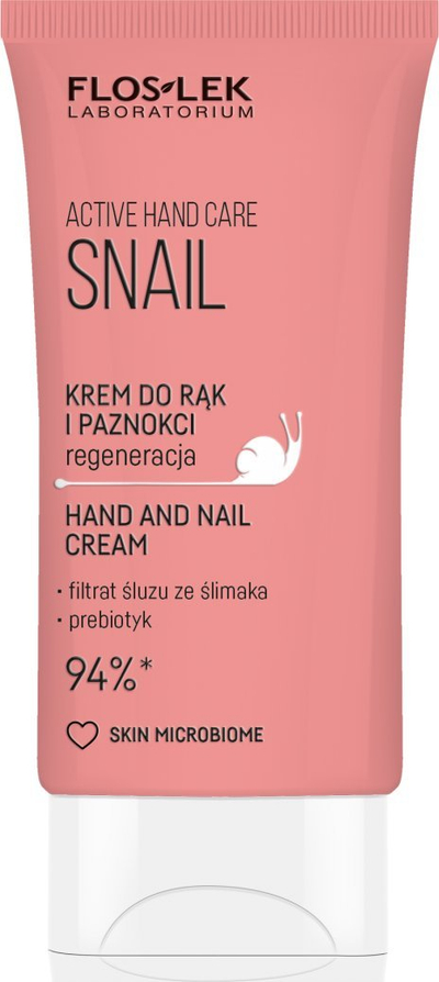 Krem për duar dhe thonj Floslek Snail, për rigjenerim, 50 ml