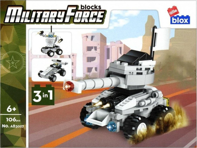 Lodra blloqe ndërtimi ALLEBLOX Army ALLEBOX, 106 pjesë, plastike, shumëngjyrëshe