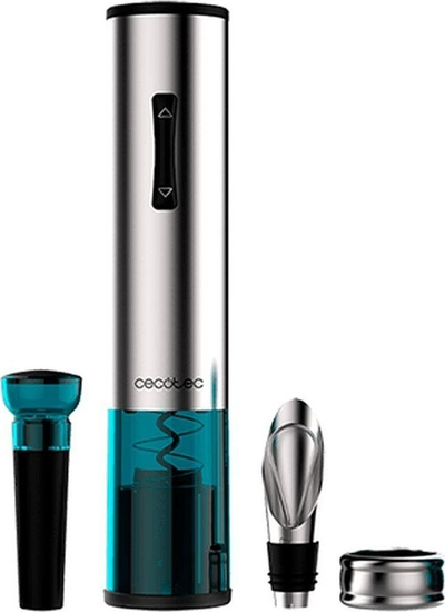 Hapës elektrik për shishe vere Cecotec InstantCork 1000 Gourmet, inoks, me ndriçim LED, argjendtë