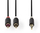 Kabllo audio Nedis Stereo, 3.5 mm mashkull në 2x RCA mashkull, 5 m, antracit